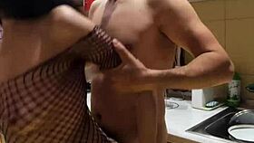 we got so horny in the kitchen it turned into wild wife anal fucking