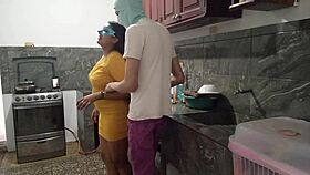 i unwrap his throbbing cock in kitchen for deep homemade blowjob delight