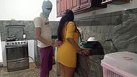 i unwrap his throbbing cock in kitchen for deep homemade blowjob delight