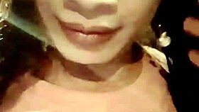 Ladyboy masturbates and cums during outdoor exposure