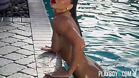 Big Ass Playboy Model Emjay Rinaudo Strips to Stunning Nude Poses