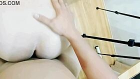 watch plump housewife's huge ass shake as she bends over for creampie doggystyle in bedroom