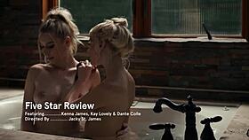 Dante Colle delivers double pleasure to blonde bombshells Kenna James and Kay Lovely
