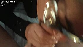 Hot milf in sunglasses gives steamy POV blowjob cumshot