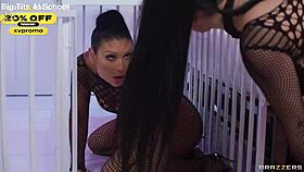 angela white and queenie sateen share intense threeway pleasure with cum