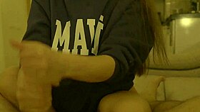 Girl next door tastes sperm from huge cock without clothes off