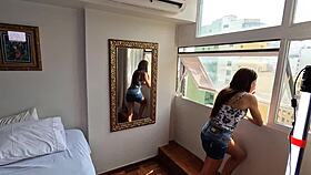 Behind Scenes Latina Babe's Monster Cock Anal Squirting