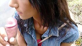 Czech teen fingered and licked before selling pussy for cash on hidden cam