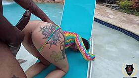 Petite Sisi Pesos Brunette Gets Hammered and Creamed by Rome Major Hotel Hookup
