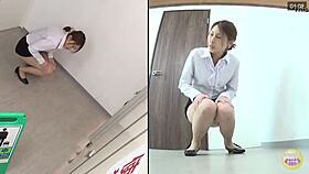 Hey, did you see that Japanese girl accidentally wetting in the bathroom?