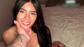 This sexy young Colombian bimbo spreads wide outdoors, taking huge cock deep in every position till facial blast.