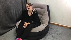 submissive kitten teases close-up in intimate trailer part one
