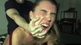 Slut on a leash used like a fleshlight