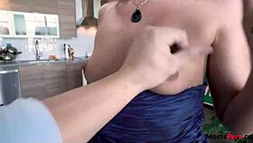 hot milf agrees to strip and gets fucked wildly by young stud