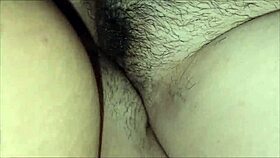 amateur couple enjoys passionate creampie play close up