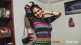 first date outing with beautiful petite latina featuring braces and fun moments