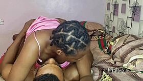 ebony petite teen rides big fat cock until he cums