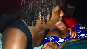 Darkchocolatebarbie slurps my big black cock in sloppy 30-minute pro blowjob?