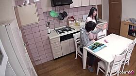 Virgin Japanese Cutie Seduced for Creampie Doggystyle by Classmate Home Alone!
