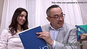 natural girl gets seduced and drilled by senior tutor
