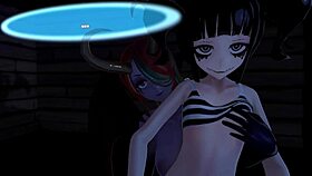 Monster girl island halloween special with elf and neko
