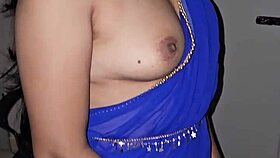 lisapriya slowly strips her saree in a teasing indian reveal