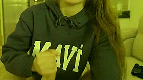 Girl next door tastes sperm from huge cock without clothes off