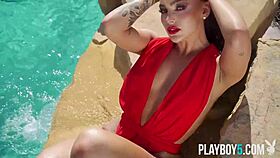Big Ass Playboy Model Emjay Rinaudo Strips to Stunning Nude Poses