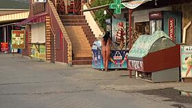 nude stroll in public for naughty thrill