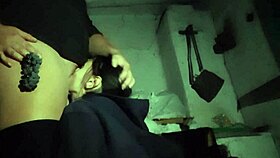 girlfriend eats grapes and licks pussy