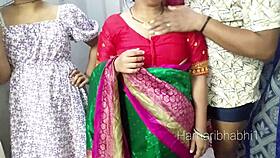 indian desi bhabhi and friend get wild threesome sex in saree 🔥😈👯