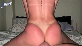 Big round ass redhead creampied riding hard