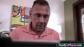 Teen catches her stepdad watching porn