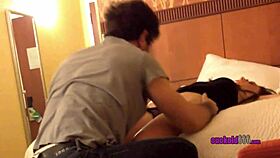 homemade video shows wife in heels enjoying first cuckold fuck with old stud at hotel 😈