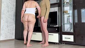 old bbw milf begs neighbor's big cock for deep anal assfucking