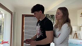 blonde housewife, you shy? come swallow my cum after i fuck your wet hairy pussy hard