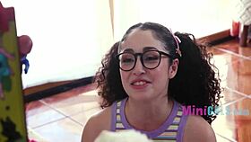pigtail petite slut craves her master's tongue on tiny pussy