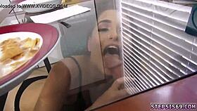 teen films friend sucking banana in playful hardcore fun