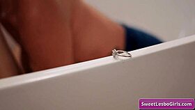 lovely big tit lesbian interracial couple eating wet pussy