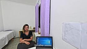 student goes to doctor for pov abdominal exam