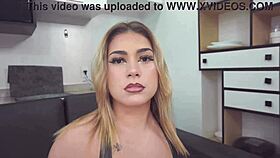 20 year brazilian blonde takes huge black anal