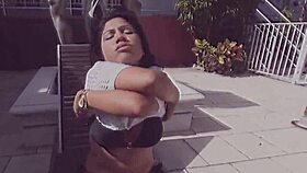 off the deep end miami latina angelina rides big black cock poolside