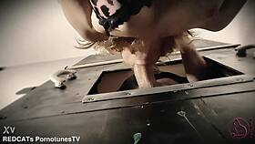 he slams huge cock deep into her tight pussy before creampie explosion