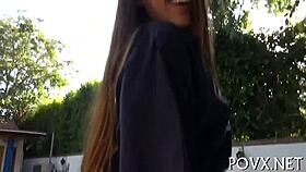 agreeable babe endures wild intense sex