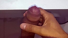 amateur husband enjoys intense solo release at home