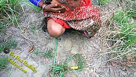 Indian babe enjoys raw jungle sex outdoors