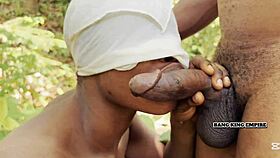 Horny african wife fucked outdoors by big cock