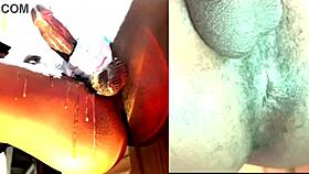 big daddy gets ass worship and cumshot