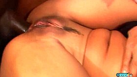 big black cock stretches her tight pussy