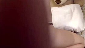 Blond transsexual uses fleshlight on her shecock solo